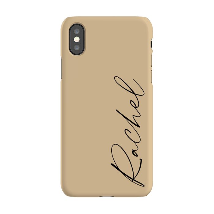 Personalised Tan Name iPhone XS Case