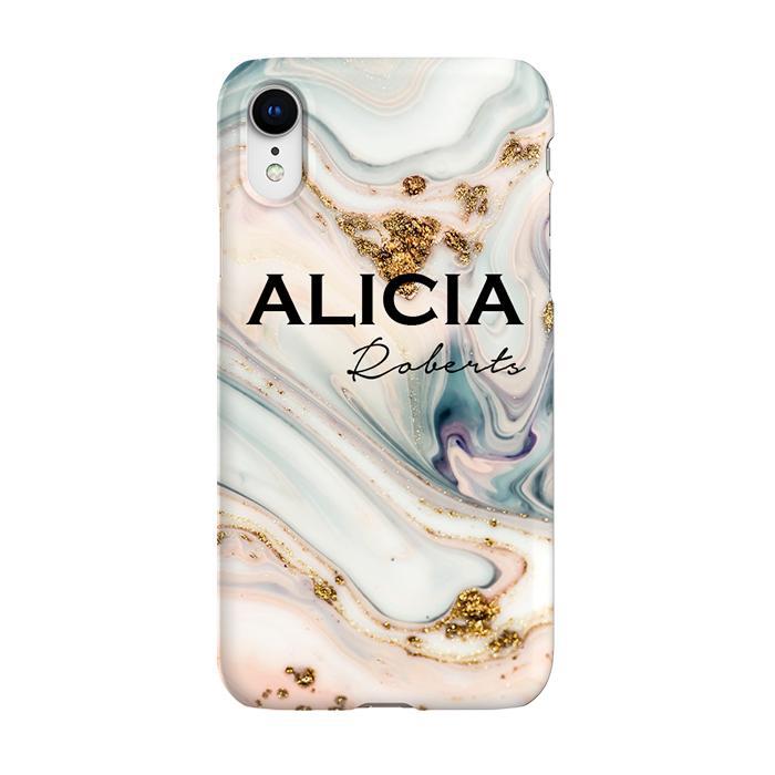 Personalised Fantasia Marble Name iPhone XR Case
