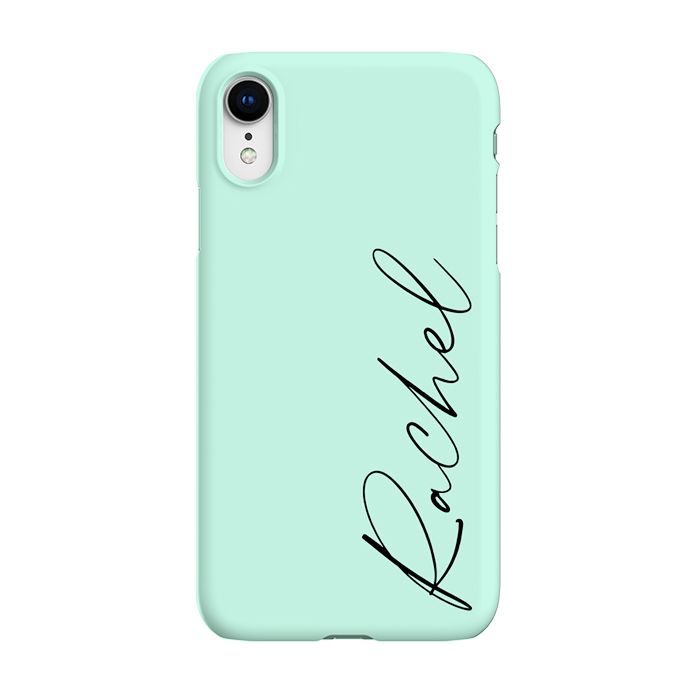 Personalised Pale Green Name iPhone XR Case