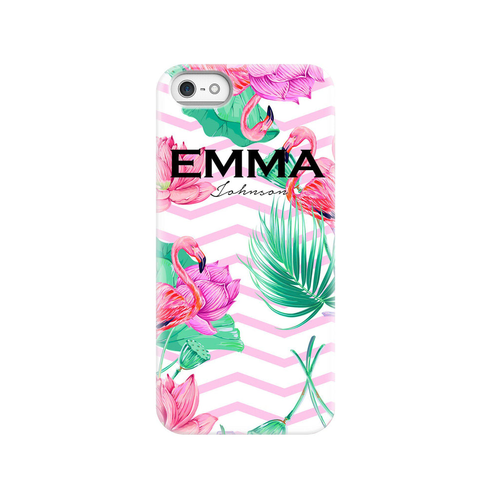 Personalised Flamingo Name iPhone 5/5s/SE (2016) Case