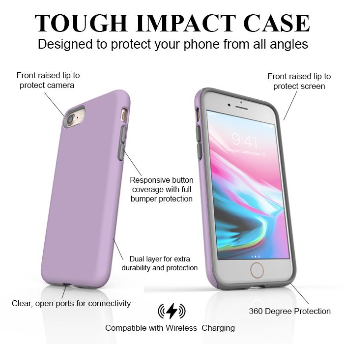 Personalised Purple Name iPhone SE Case