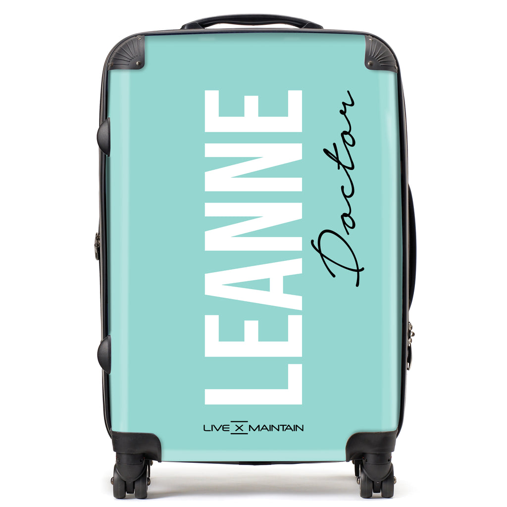 Custom Green Suitcase for Leaane