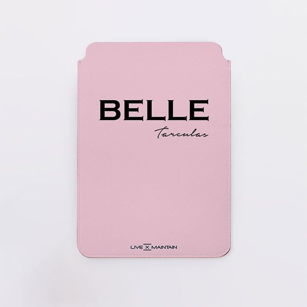 Personalised Bloom Name Saffiano Leather Tablet/Laptop Sleeve