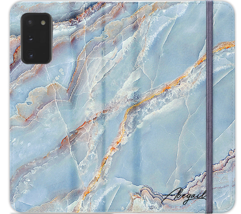 Personalised Ocean Marble Name Samsung Galaxy Note 20 Case