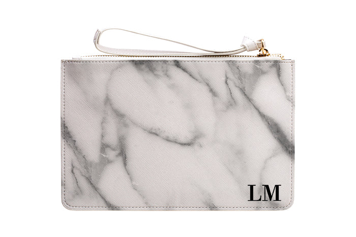 Personalised Pentelic Marble Leather Clutch Bag