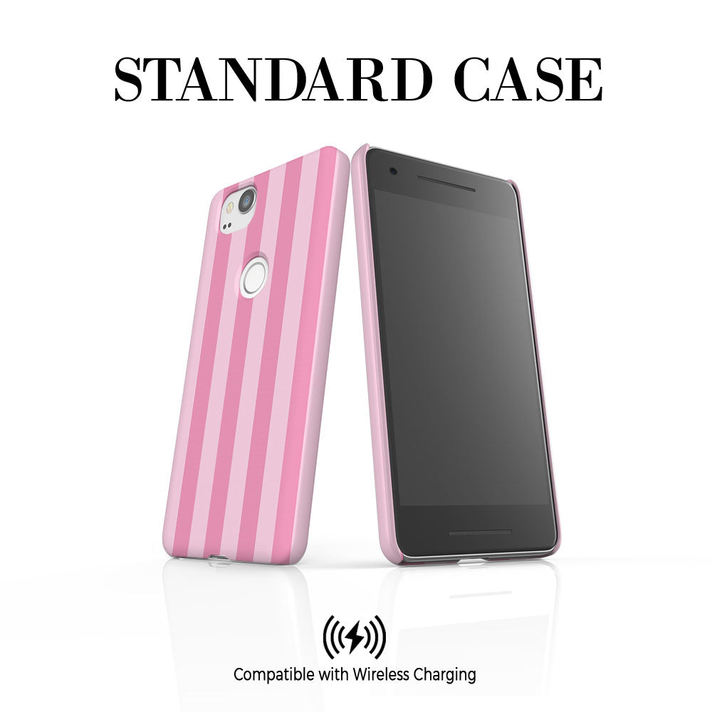Personalised Pink Stripe Name Google Pixel 2 Case