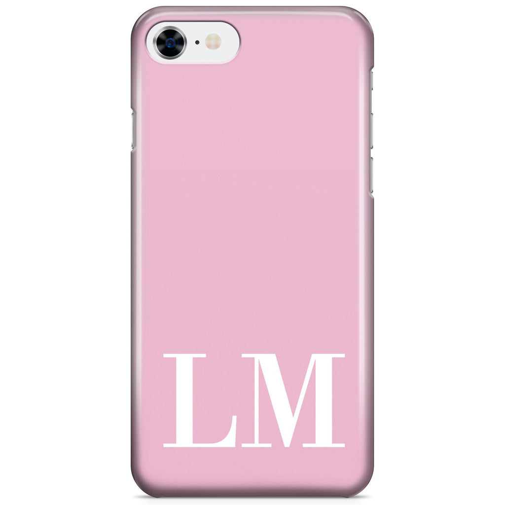 Personalised Pink x White Initials iPhone 7 Case