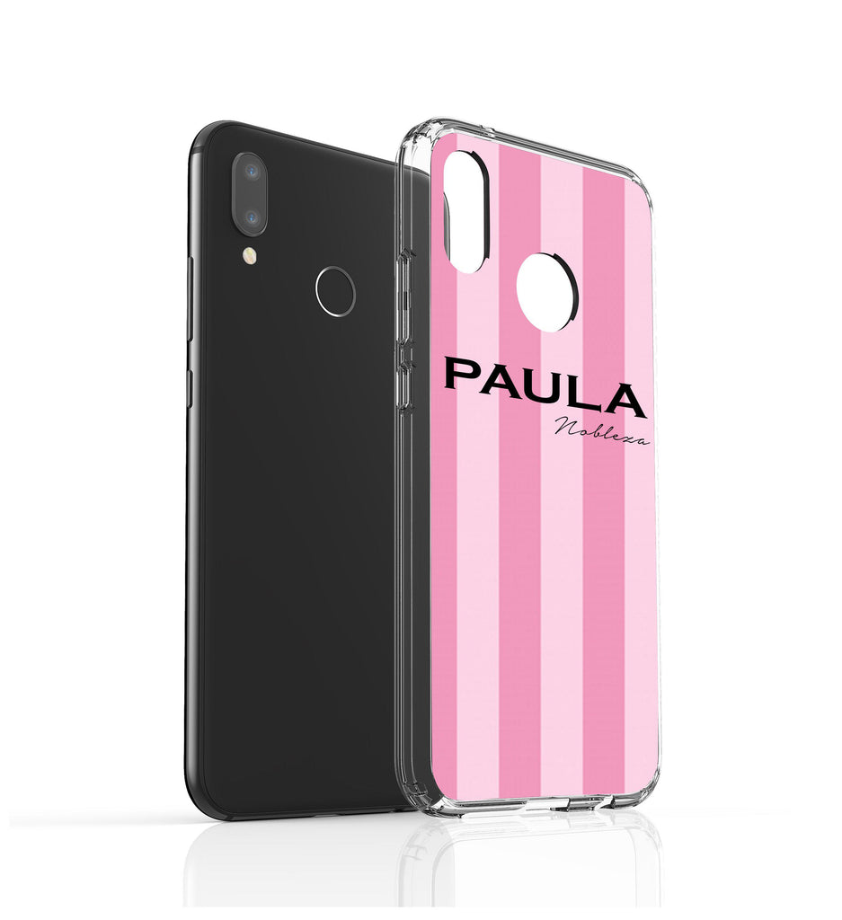 Personalised Pink Stripe Huawei P20 Lite Case