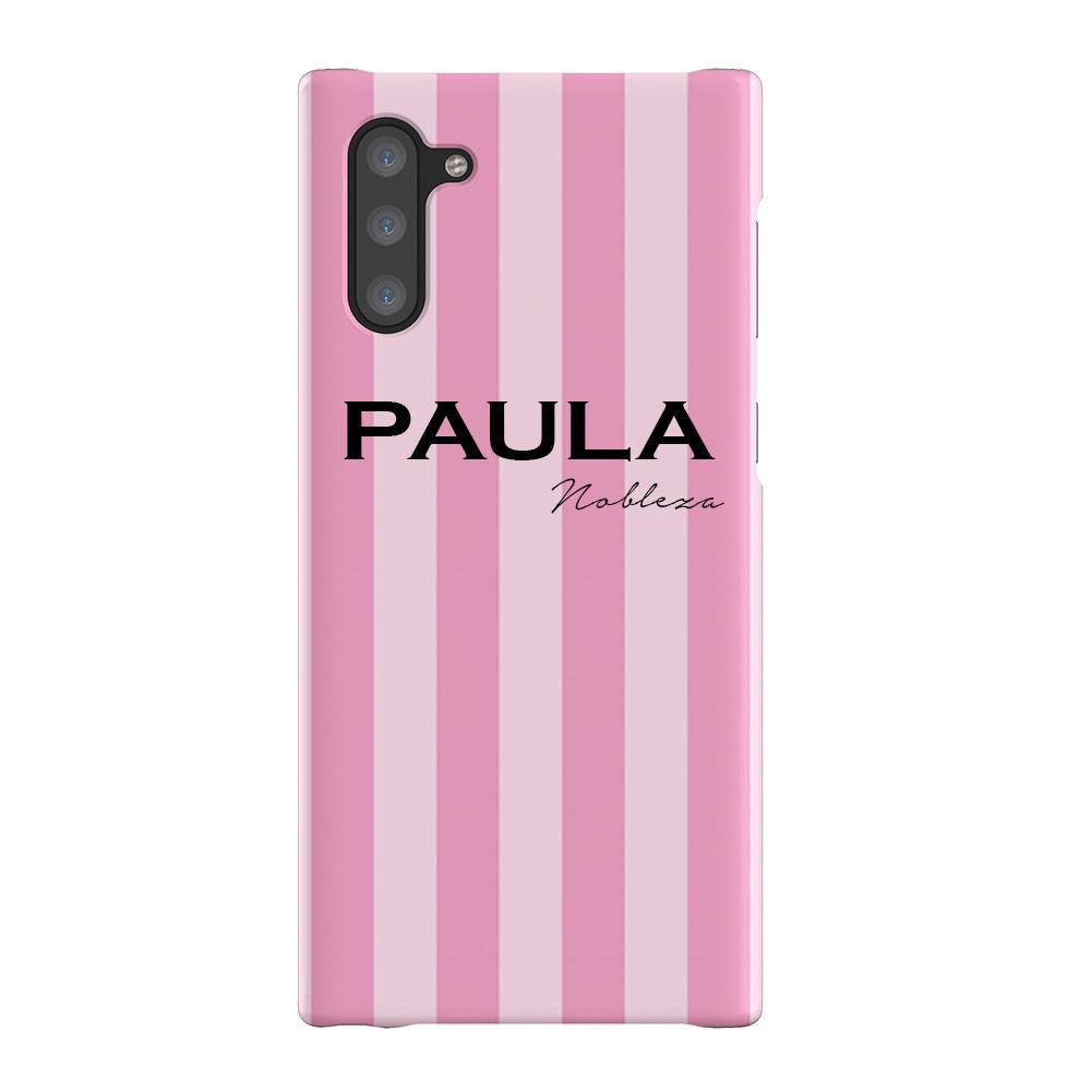 Personalised Pink Stripe Samsung Galaxy Note 10 Case