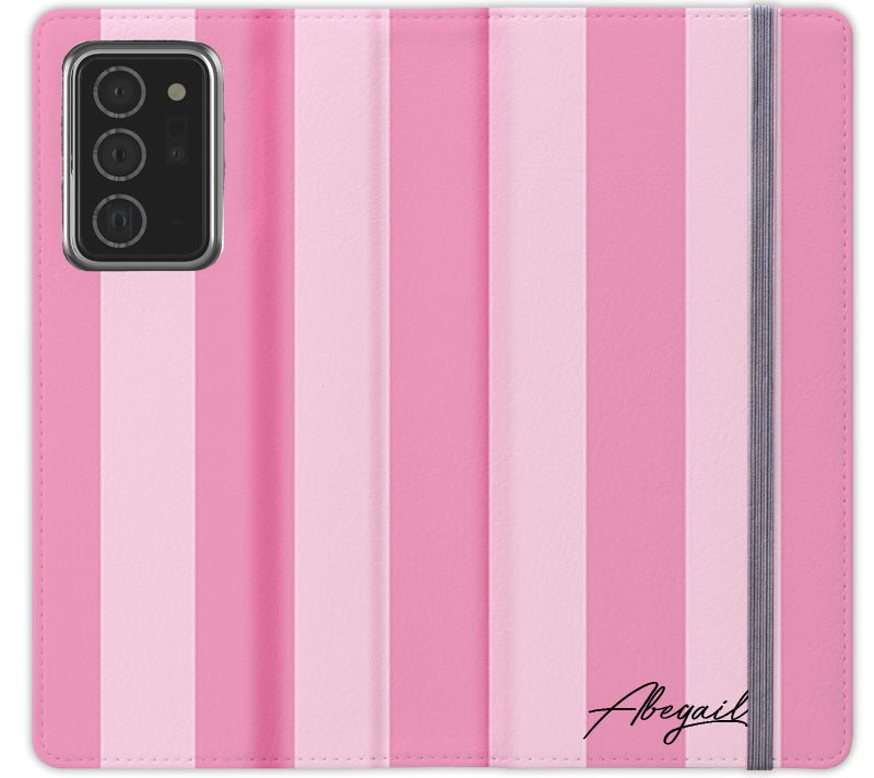 Personalised Pink Stripe Samsung Galaxy Note 20 Ultra Case