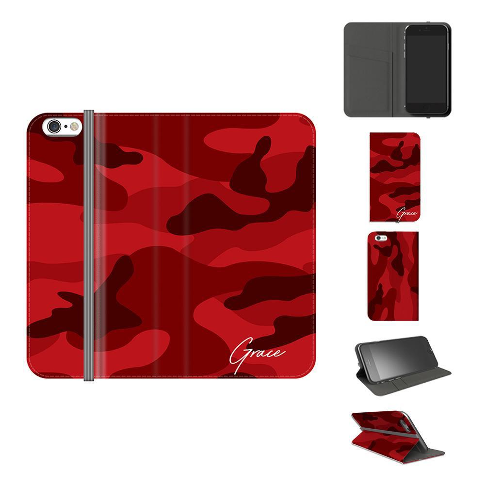 Personalised Red Camouflage Initials iPhone 6/6s Case