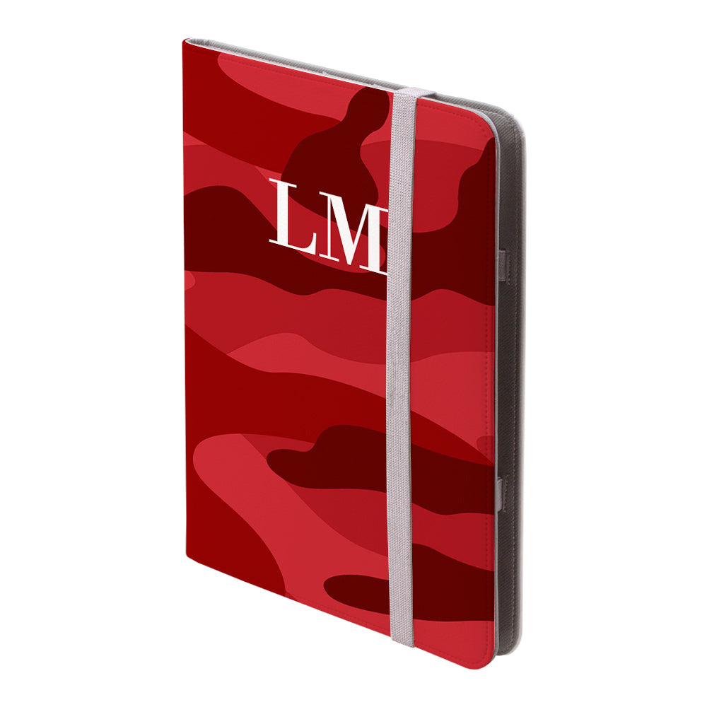 Personalised Red Camouflage Initials iPad Pro Case