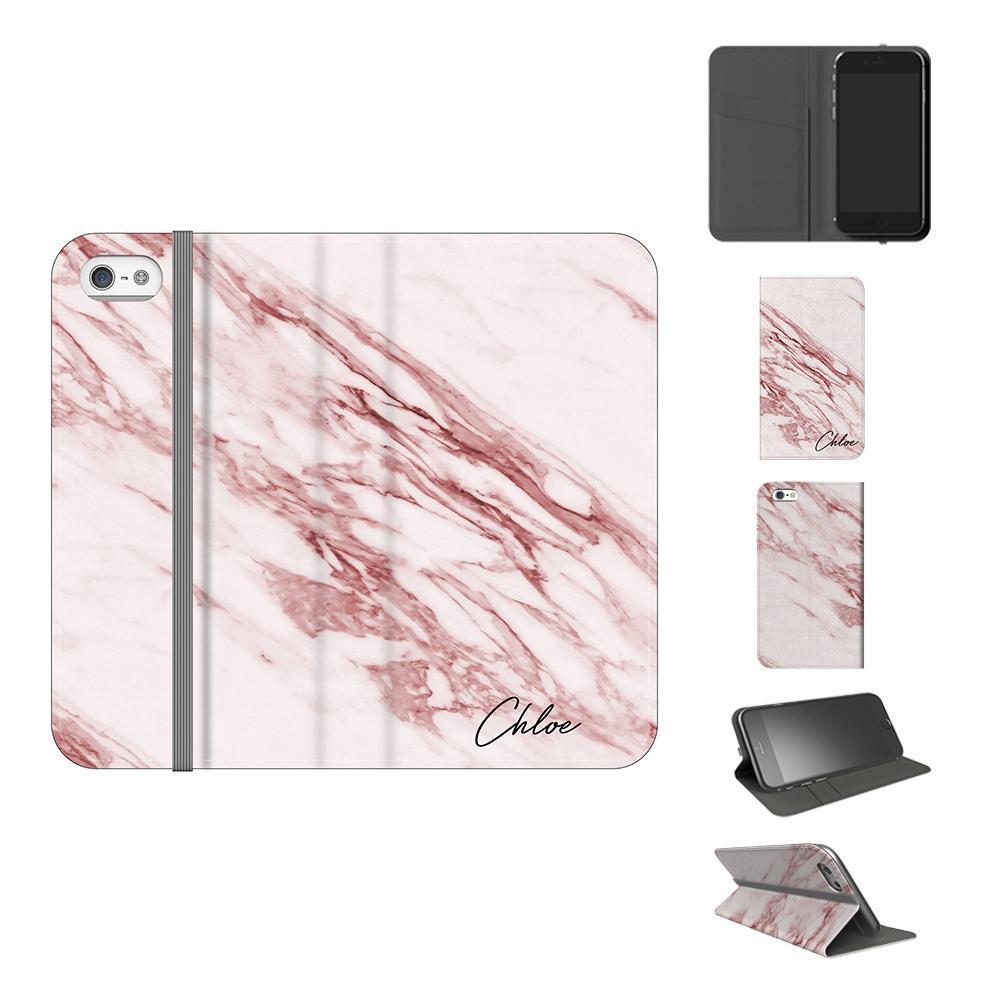 Personalised Rosa Marble Initials iPhone 5/5s/SE (2016) Case