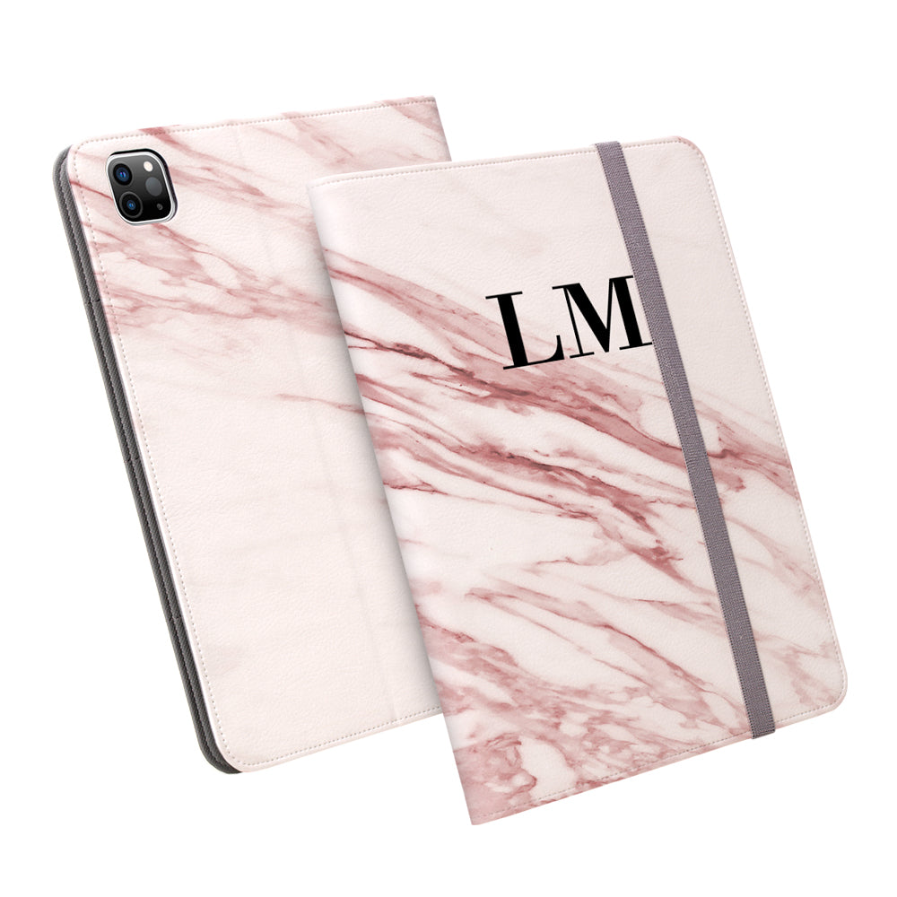 Personalised Rosa Marble Initials iPad Pro Case