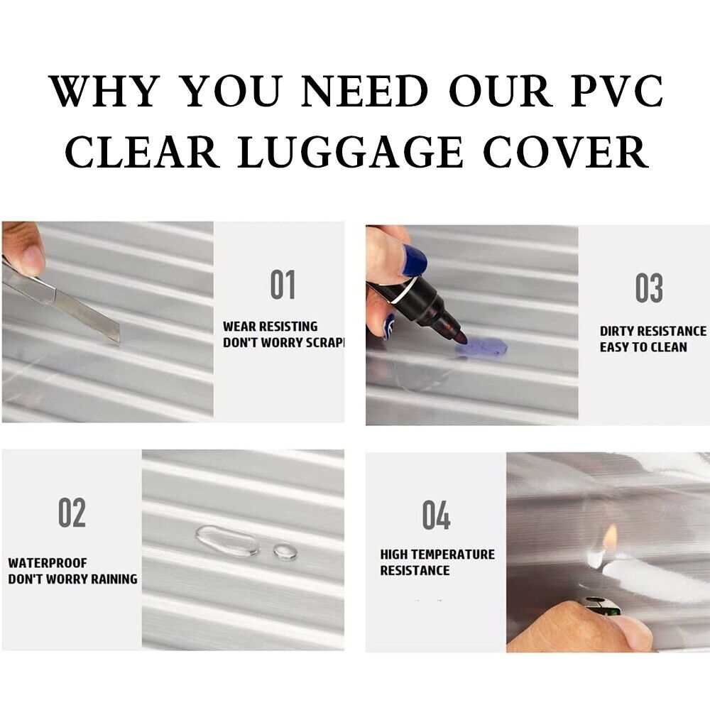 Clear PVC Transparent Suitcase Protective Cover