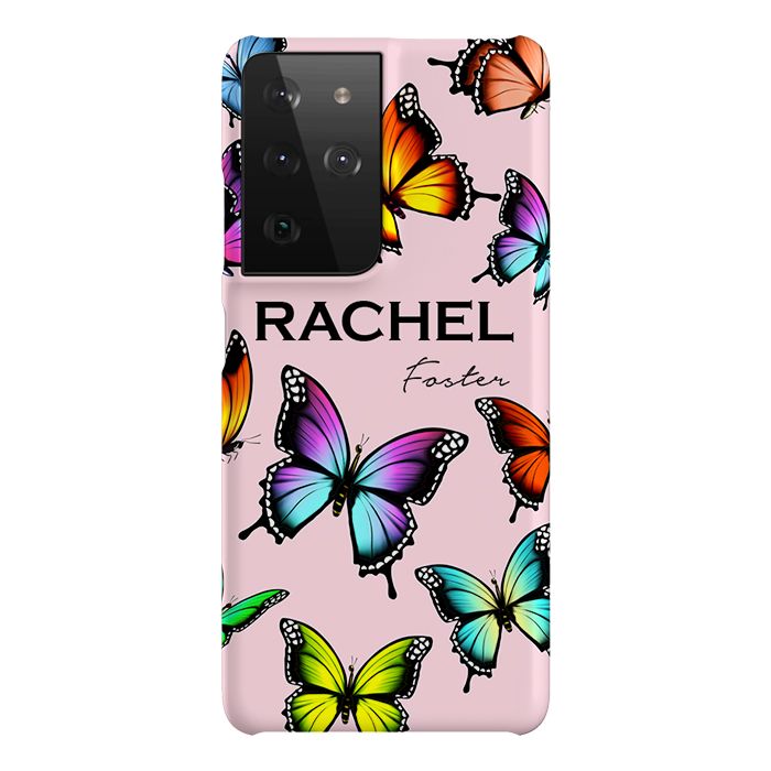 Personalised Butterfly Name Samsung Galaxy S21 Ultra Case