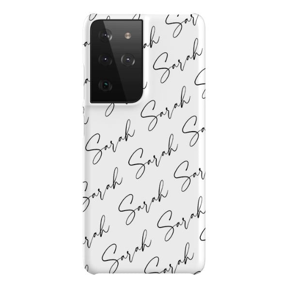 Personalised Script Name All Over Samsung Galaxy S21 Ultra Case