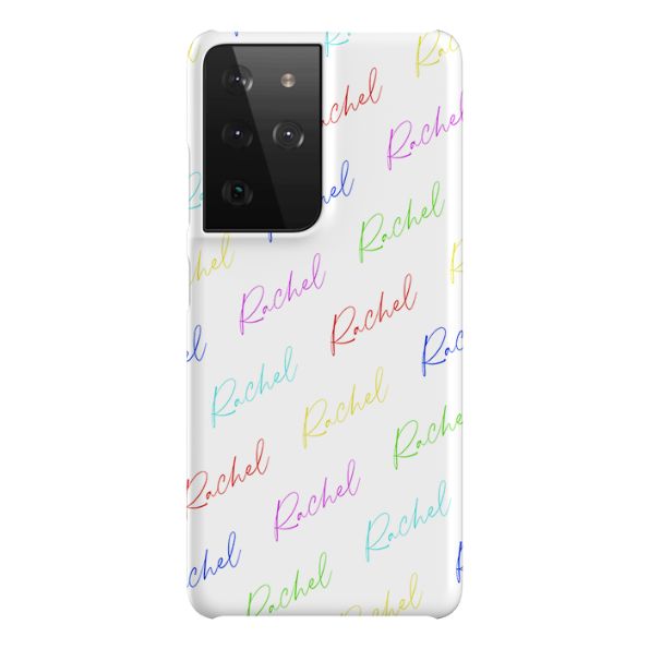 Personalised Multicolor Script Name Samsung Galaxy S21 Ultra Case