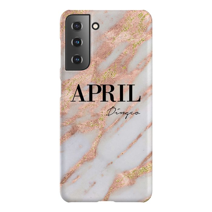 Personalised Aprilia Marble Name Samsung Galaxy S22 Plus Case