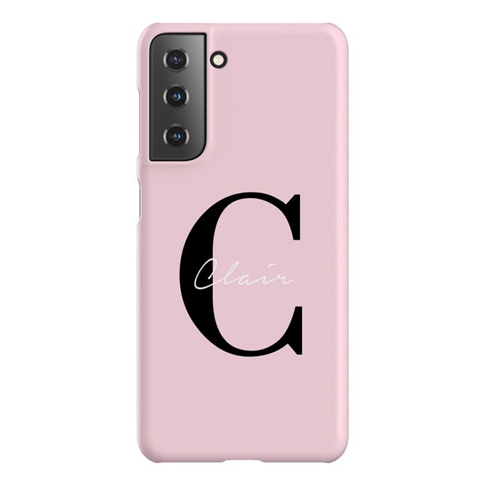 Personalised Bloom Name Initials Samsung Galaxy S21 Case
