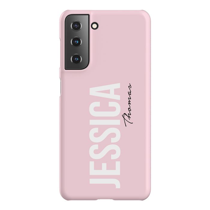 Personalised Bloom Name Side Samsung Galaxy S21 Plus Case
