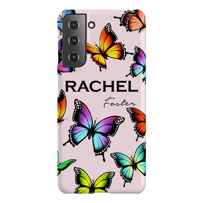 Personalised Butterfly Name Samsung Galaxy S21 Case