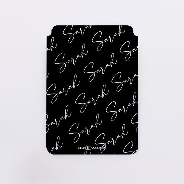 Personalised Script Name All Over Saffiano Leather Tablet/Laptop Sleeve