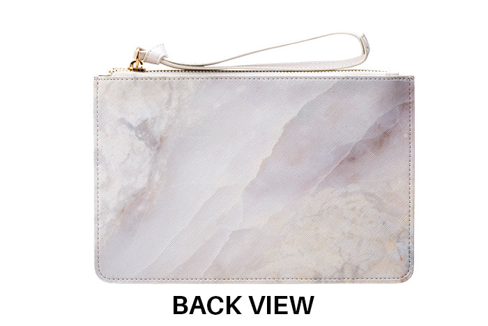 Personalised Stoned Marble Leather Clutch Bag
