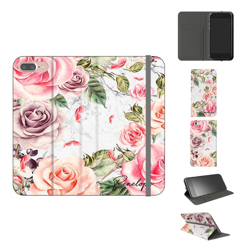 Personalised Watercolor Floral Initials iPhone 8 Plus Case