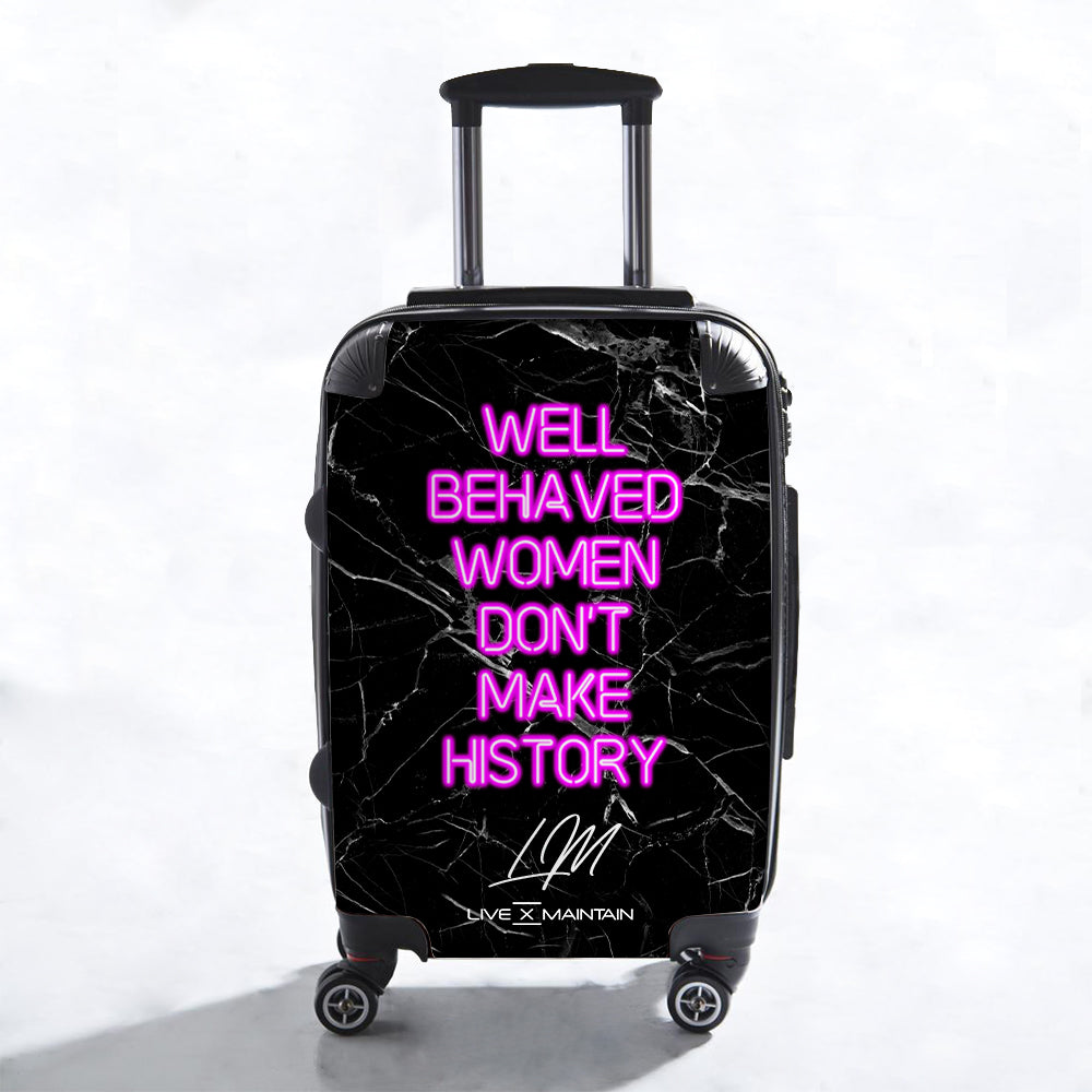 Personalised Well Behaved Women Quote Suitcase