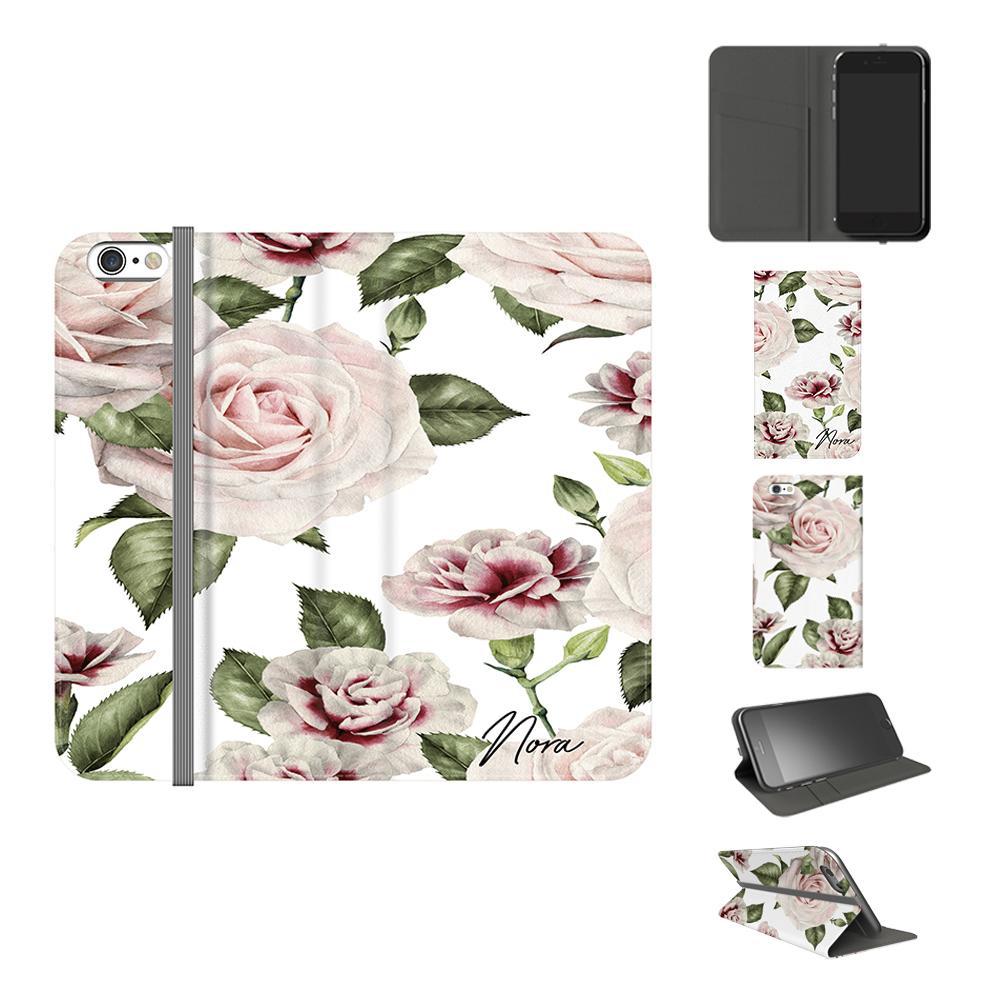 Personalised White Floral Rose Initials iPhone 6 Plus/6s Plus Case
