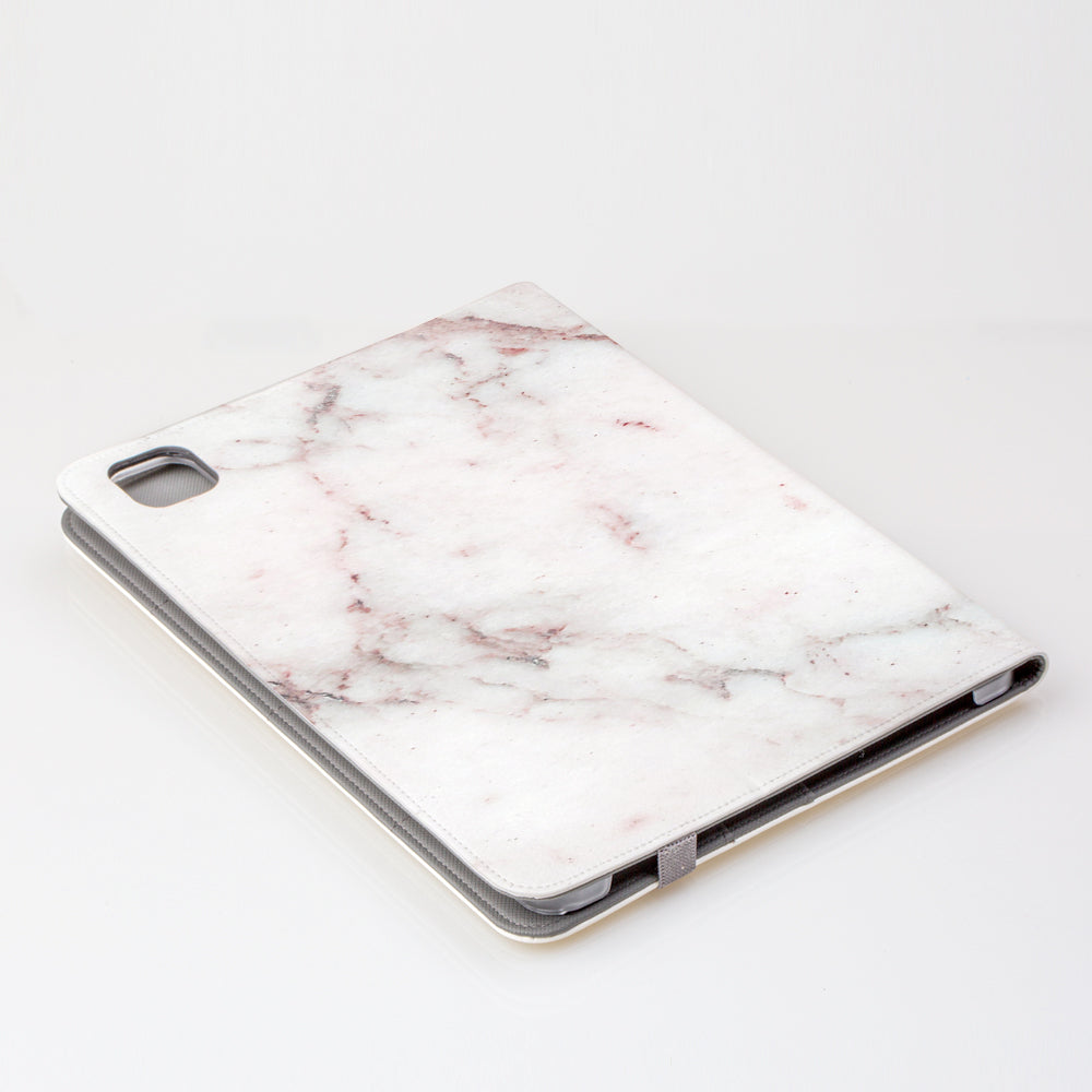Personalised White Rosa Marble Initials iPad Pro Case